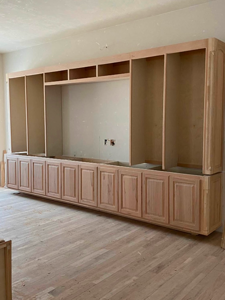 Custom built-in cabinet installation in Fort Worth, TX